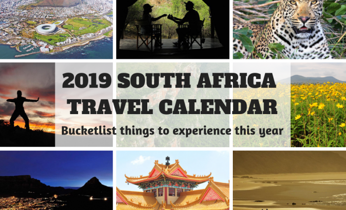 The 2019 South Africa Travel Calendar